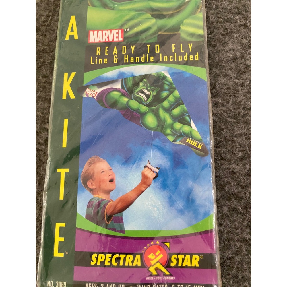 Marvel The Incredible Hulk 42" Delta Kite Spectra Star 2002 Vintage 3069 New